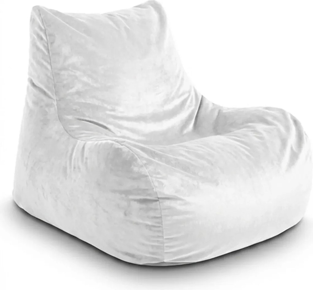 Sablio Sedací vak Bean SOFTY - Cloud White - 100 x 90 x 45 cm