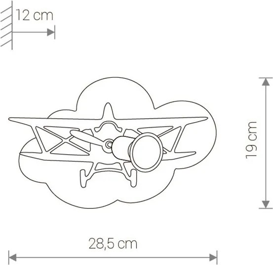 Detské nástenné svietidlo Nowodvorski PLANE 6902