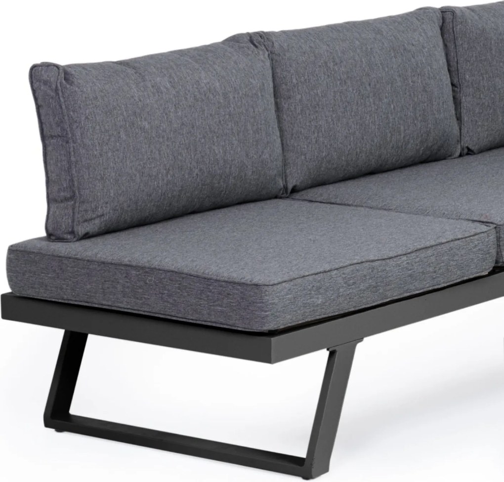 Sada zahradního nábytku LAFOOLE LUNGE tmavě šedá