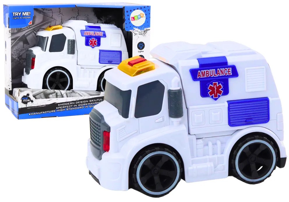 LEAN TOYS Sanitka, zvuky, svetlá - biela