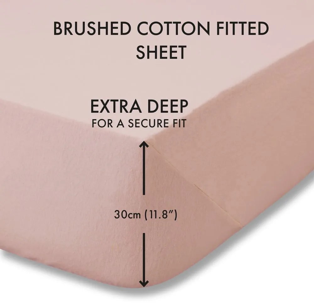 Ružová bavlnená plachta 90x190 cm - Catherine Lansfield