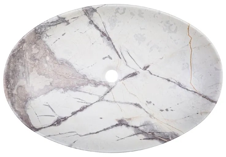 Invena Kafe, umývadlo na dosku 620x420x140 mm, imitácia kameňa-béžová matná, INV-CE-62-721-C