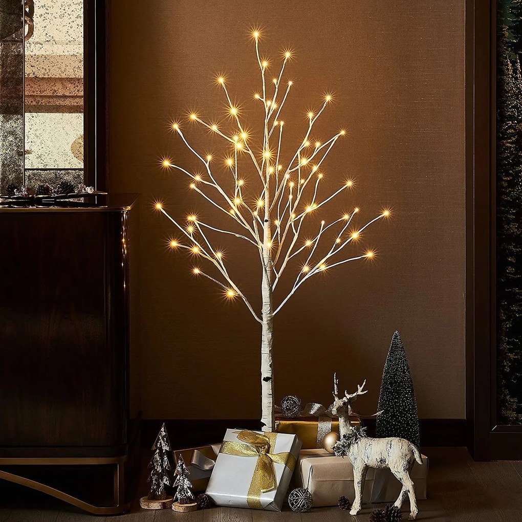 Tutumi Tutumi, LED vianočný stromček Breza 180cm CD007-96, biela, CHR-00107