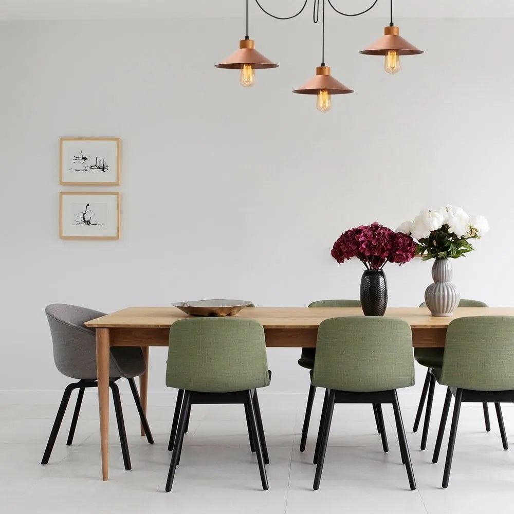 Závesné svietidlo v medenej farbe s kovovým tienidlom ø 114 cm Manavgat – Opviq lights