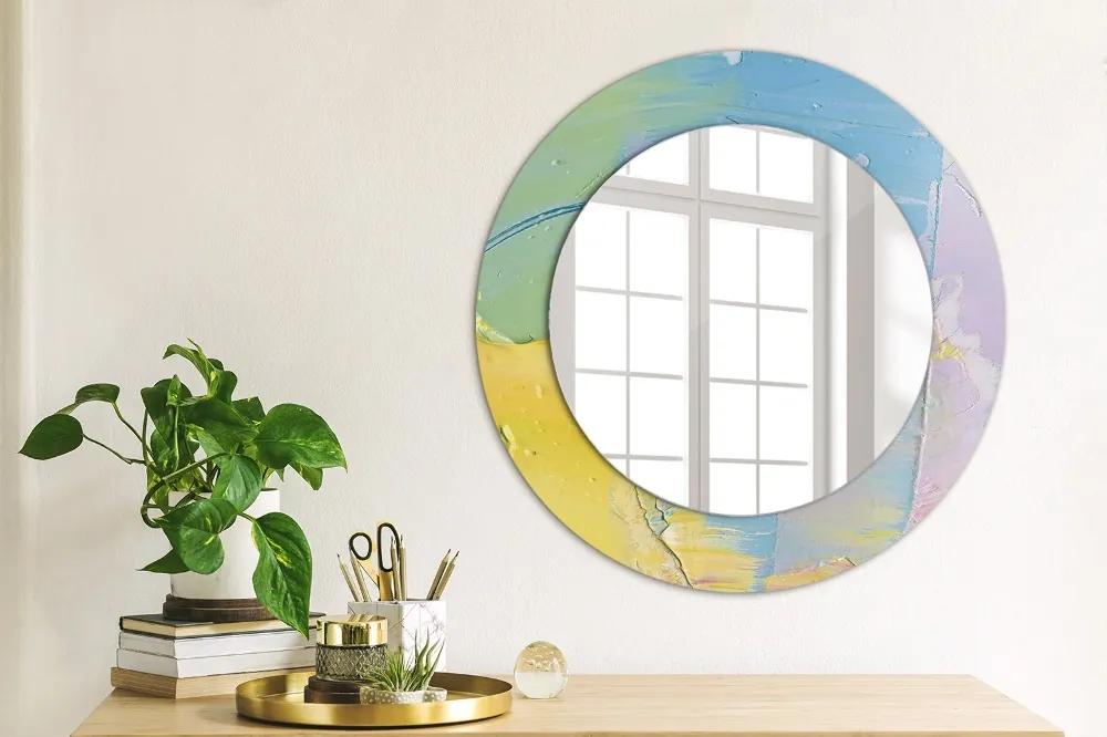 Okrúhle zrkadlo s potlačou Textúra olejovej farby fi 50 cm