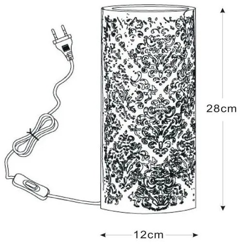 Lucide 13511/01/31 - Stolná lampa KANT 1xE14/25W/230V