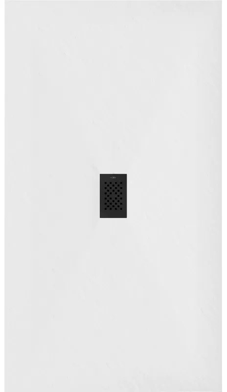 Mexen Hugo, obdĺžniková sprchová vanička SMC 150 x 100 cm, biela, čierna krytka, 42101015-B
