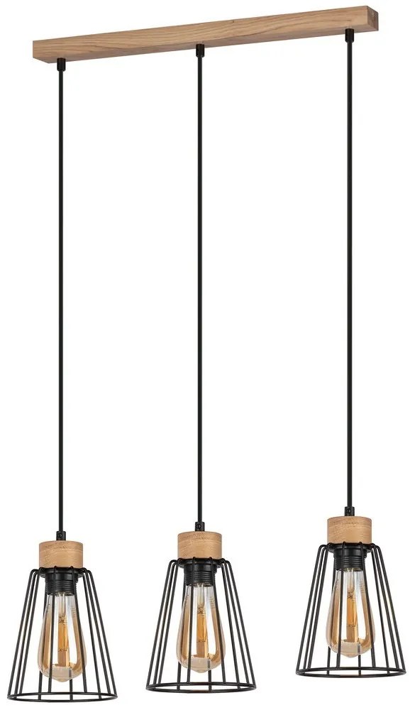 Spot-Light 1311374 - Luster na lanku ORAZIO 3xE27/60W/230V dub
