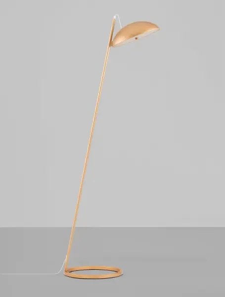 Dizajnová stojaca lampa Flute zlatá