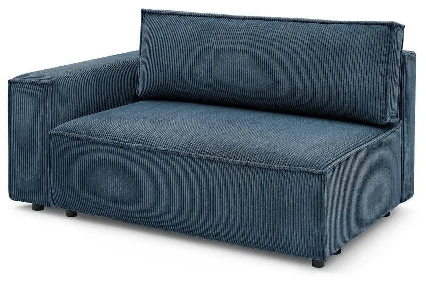 Tmavomodrý menčestrový modul pohovky (ľavý roh) Nihad modular – Bobochic Paris