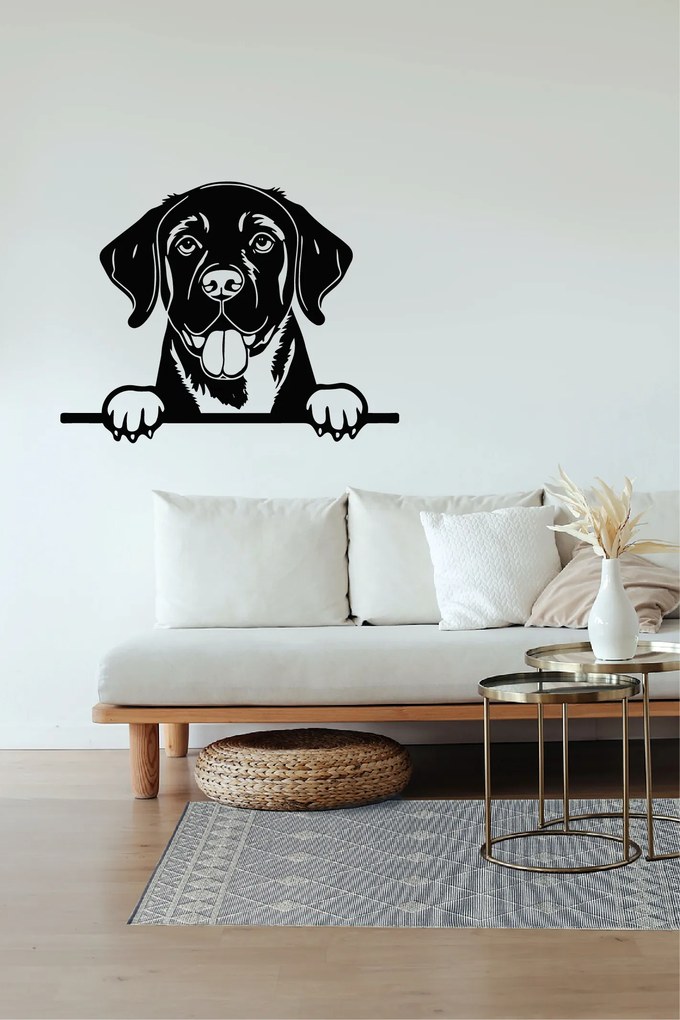 Veselá Stena Samolepka Labradorský retriever Farba: modrá, Veľkosť: 60 x 46 cm