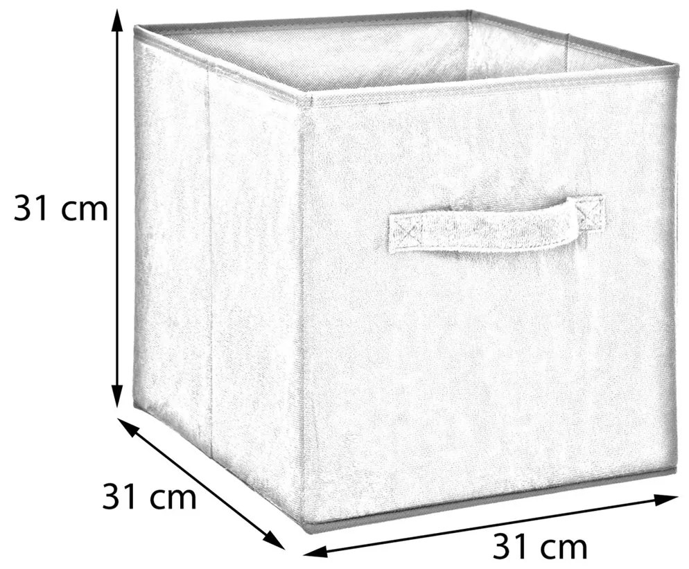 Úložný box Soft, 31x31x31 cm, čierna