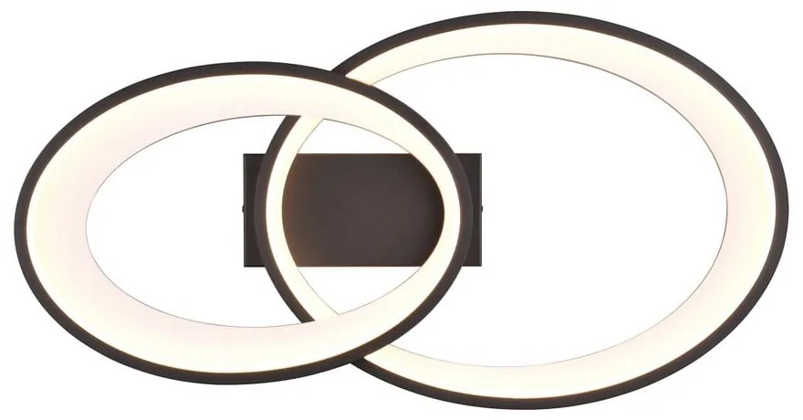 Čierno-biele LED stropné svietidlo 30x57 cm Malaga – Reality