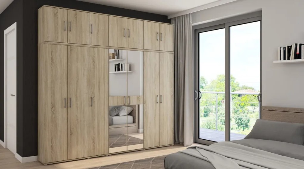 Šatníková skriňa s výsuvnou tyčou Nitro, dub Sonoma