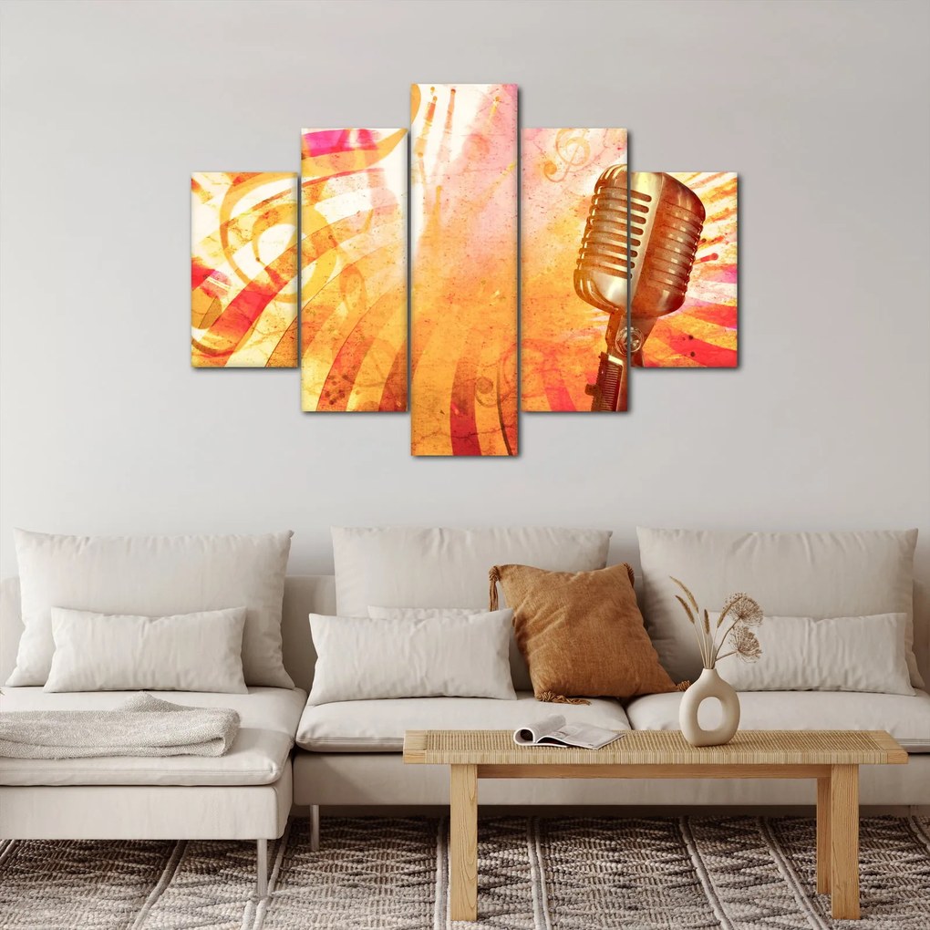 Obraz - Retro mikrofón (150x105 cm)