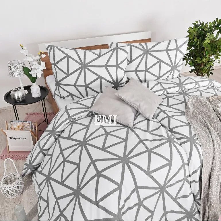 Flanelové obliečky Helsinky biele EMI