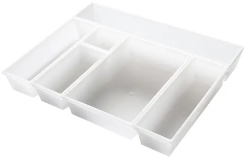 2. akosť - Organizér do zásuvky kuchyne aj kúpeľne, príborník Rotho BASIC, mliečna (8x8)
