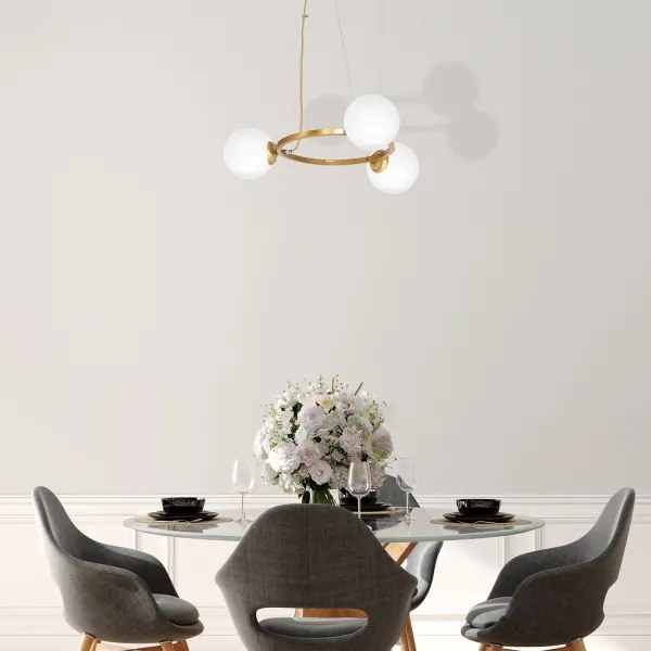 Luster na lanku VIENNA 3xE14/40W/230V zlatá