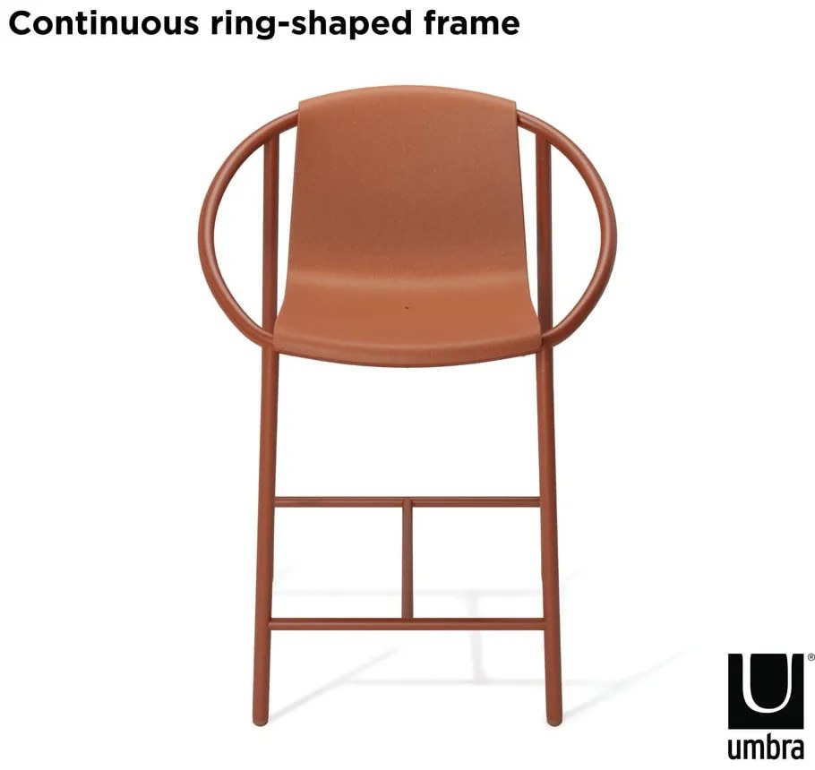 Plastová barová stolička v tehlovej farbe 90 cm Ringo – Umbra