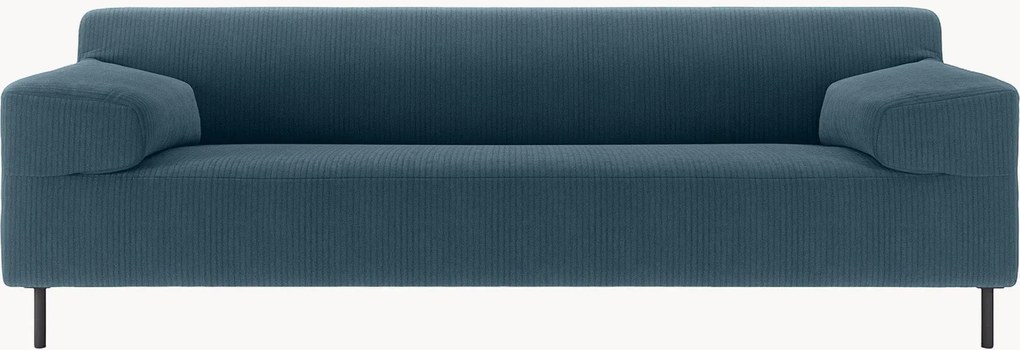 Menčestrová pohovka freistil180 (3-miestna), tmavomodrá/čierna, Š 222 cm