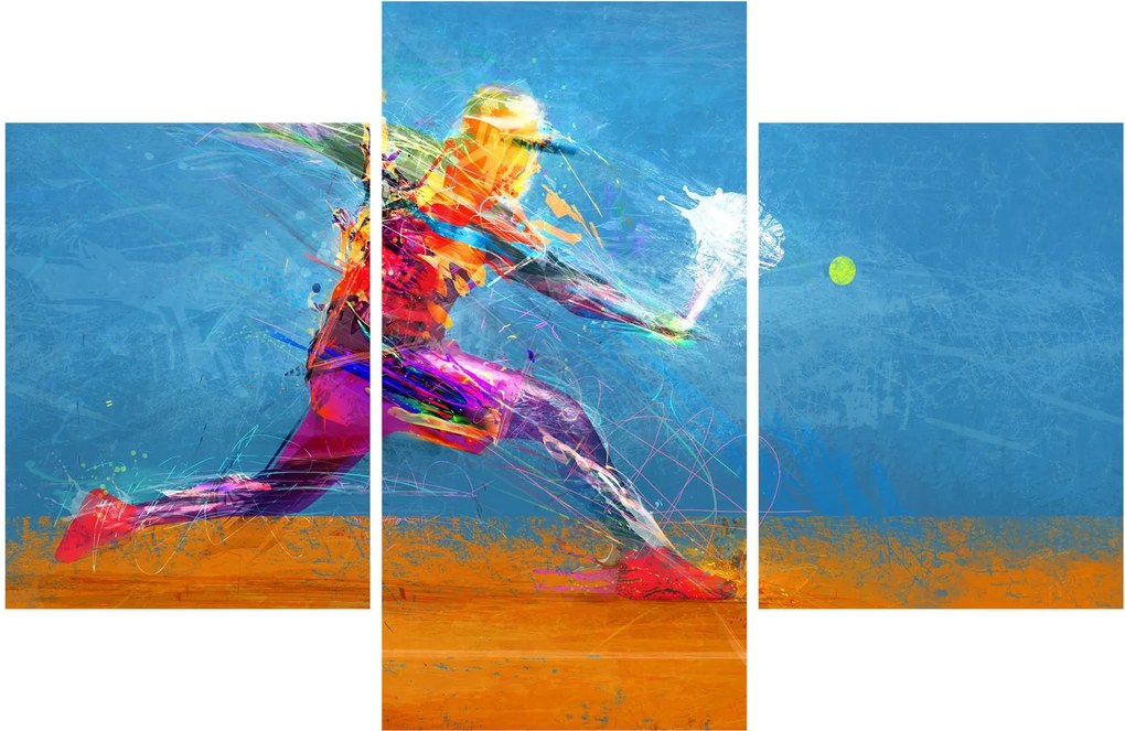 Obraz - Maľovaný tenista (90x60 cm)