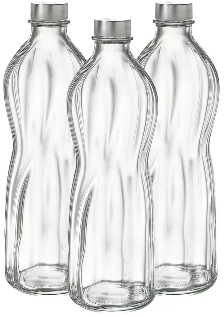 Orion Sklenená fľaša na mlieko/ olej / aviváž, s uzáverom so závitom - 1l AQUA