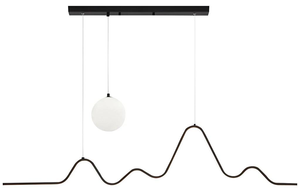 Toolight Toolight, LED závesné osvetlenie 120cm, 36W, 3000K, LHJ033-CP, čierna matná, OSW-60020