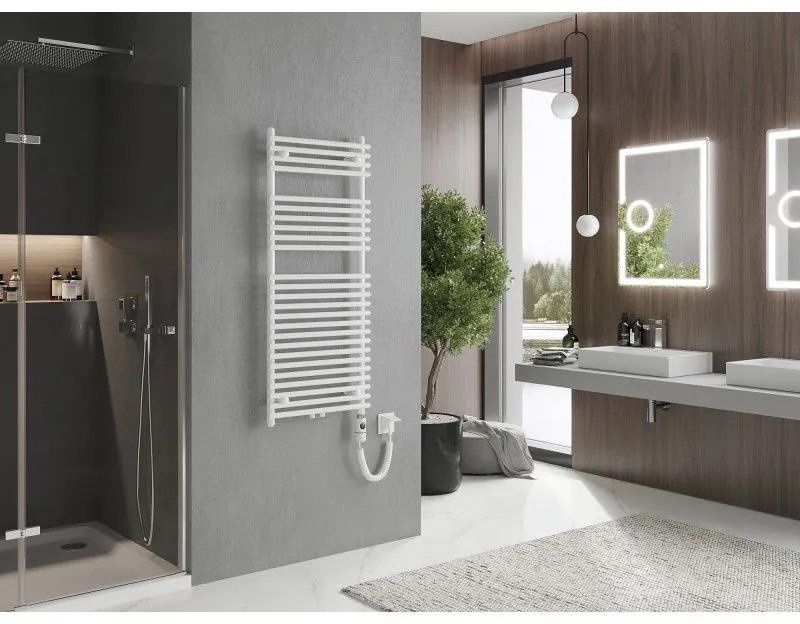 Mexen Sol, elektrické vykurovacie teleso 1200x500 mm + vykurovacia tyč 600 W, biela, W125-1200-500-2600-20