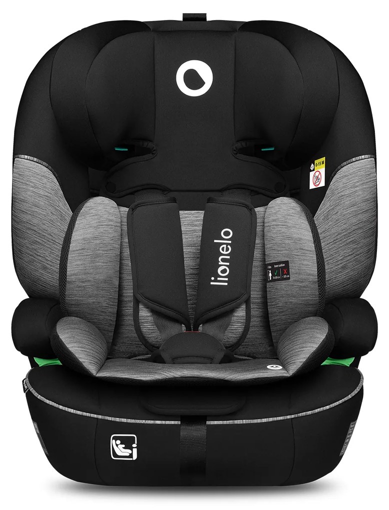 Autosedačka Lionelo Levi I-Size 76 - 150 cm Farba: Black Grey