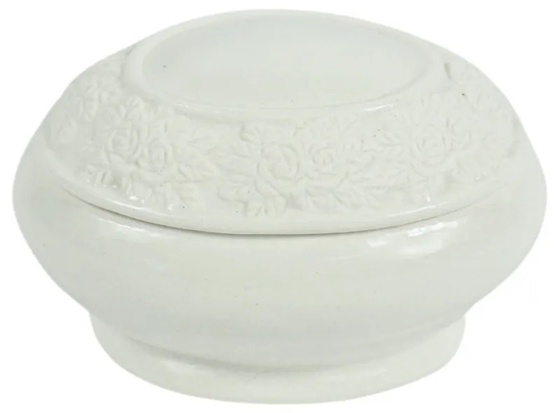 Biela porcelánová miska s viečkom BAKJA