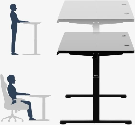 Elektrický výškovo nastaviteľný stôl Mark Adler Leader 7.3 čierny