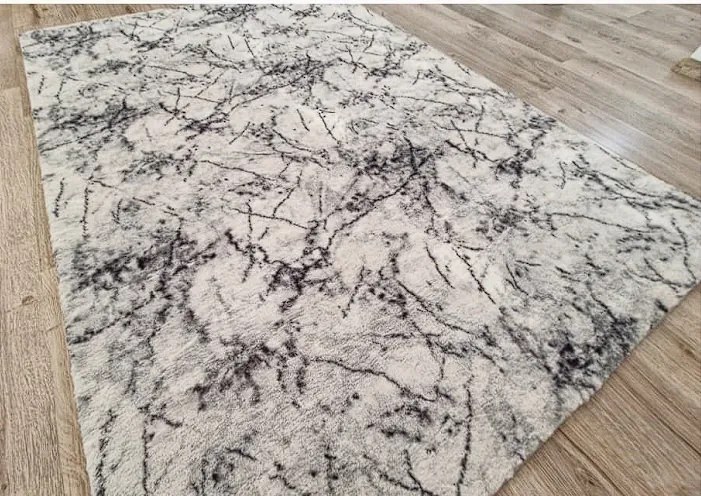 HU Sivo-biely koberec Plush Deluxe Mramor Rozmer: 150x210 cm