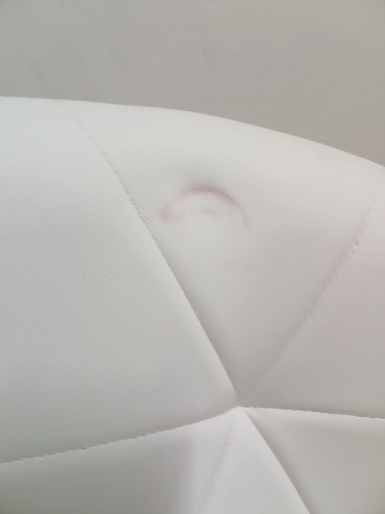 AKCIA Biela kancelárska stolička AVOLA z eko kože II. akosť