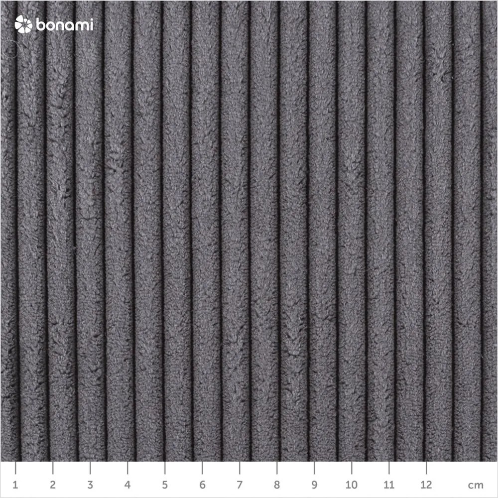 Tmavosivá čalúnená dvojlôžková posteľ bez roštu 140x200 cm Mattis Cord – Meise Möbel