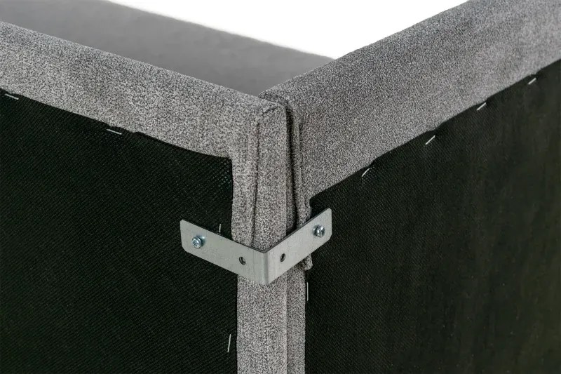 Posteľ Leo s čelami, 90x200, Ľavá, sivá (A55, 90cm, deska/ella, noha E)