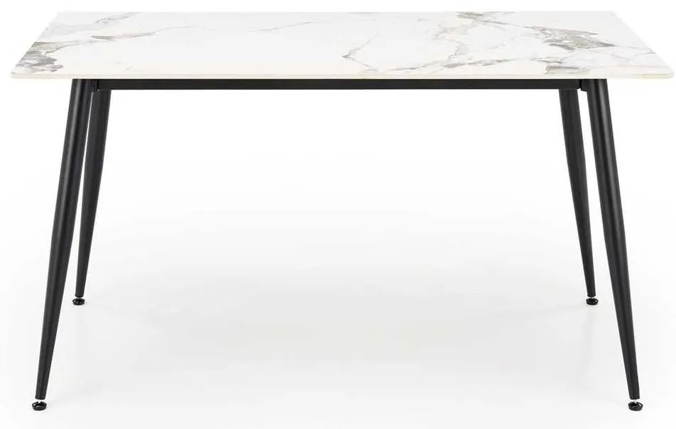 Jedálenský stôl Webster 140 cm, mramor / čierna