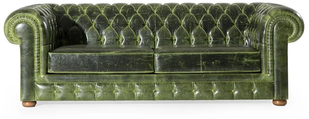 Dizajnová sedačka Chesterfield 185 cm zelená