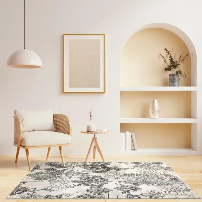 Koberec Argent 14721 U11 ornament modrý / krémový / sivý