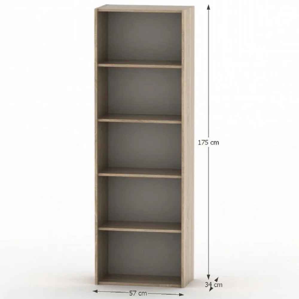 Knižnica TEMPO ASISTENT 001, dub Sonoma