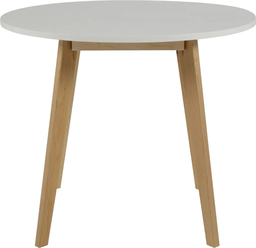 Bighome - Jedálenský stôl RAVEN 90 cm, biela