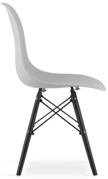 Set troch jedálenských stoličiek OSAKA sivé (čierne nohy) 3ks