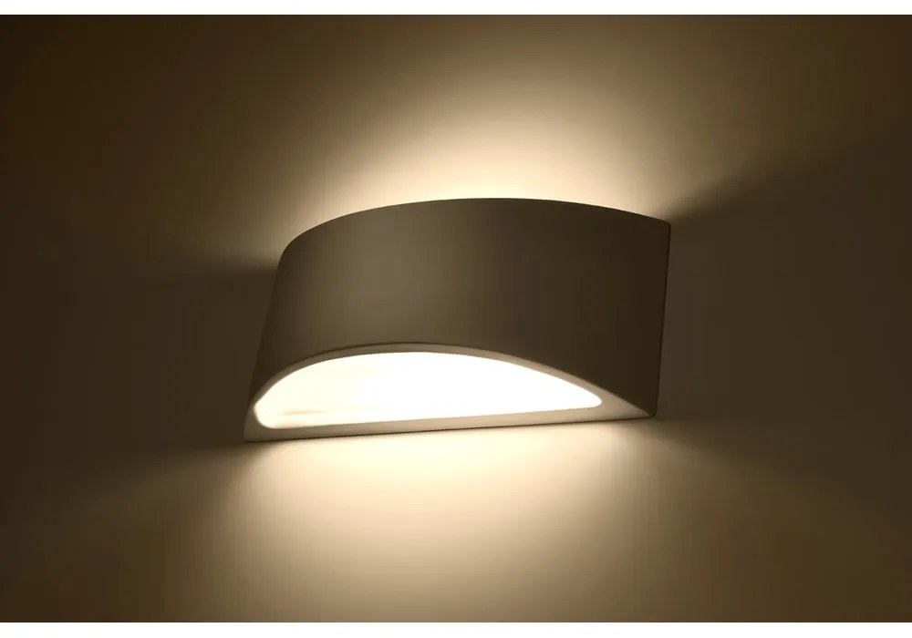 Biele nástenné svietidlo Sollux Farina