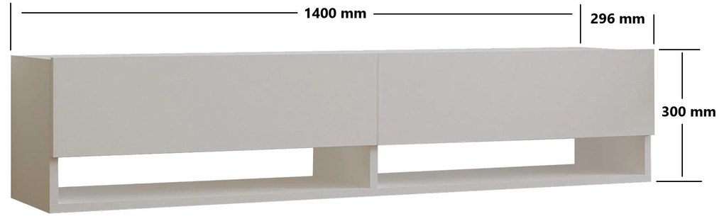 TV stolík/skrinka Agro (biela). Akcia -22%. Vlastná spoľahlivá doprava až k Vám domov. 1088947