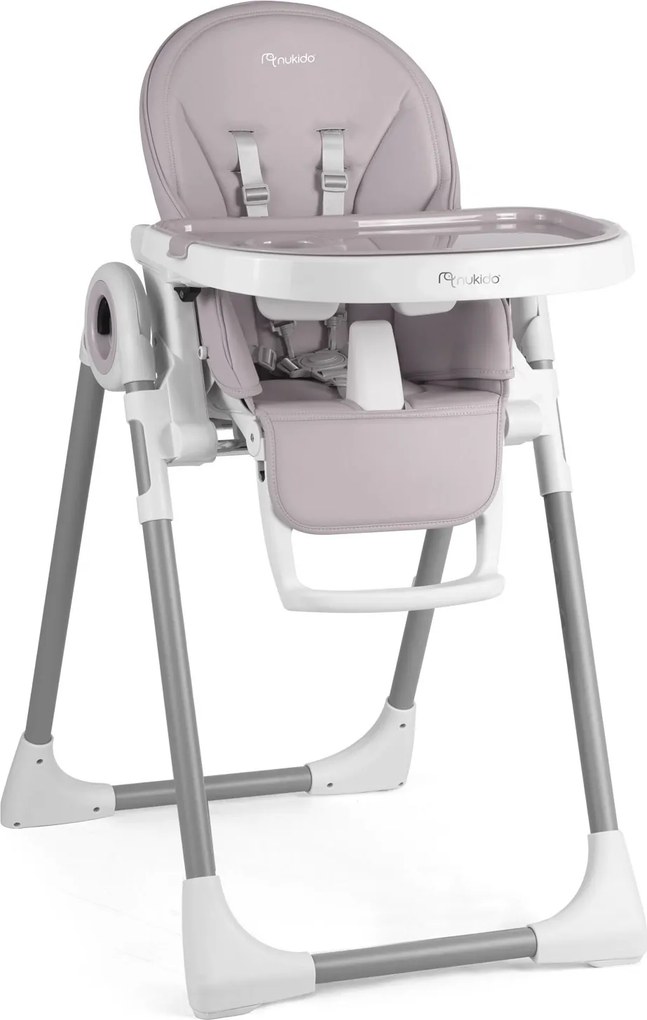 Detská jedálenská stolička so stolíkom Nukido Belo heather