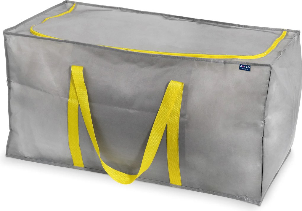 Domo Living Pevný úložný vak na zips 180 l JOTTA DOMO, 45 x 90 x 45 cm, sivo-žltý