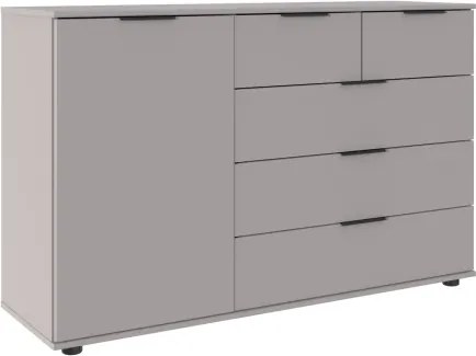 Komoda so zásuvkami Tilburg, 130 cm, sivá sahara%