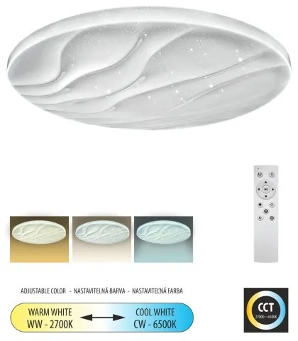 LED Stmievateľné stropné svietidlo LIKA LED/36W/230V 2700-6500K + diaľkové ovládanie