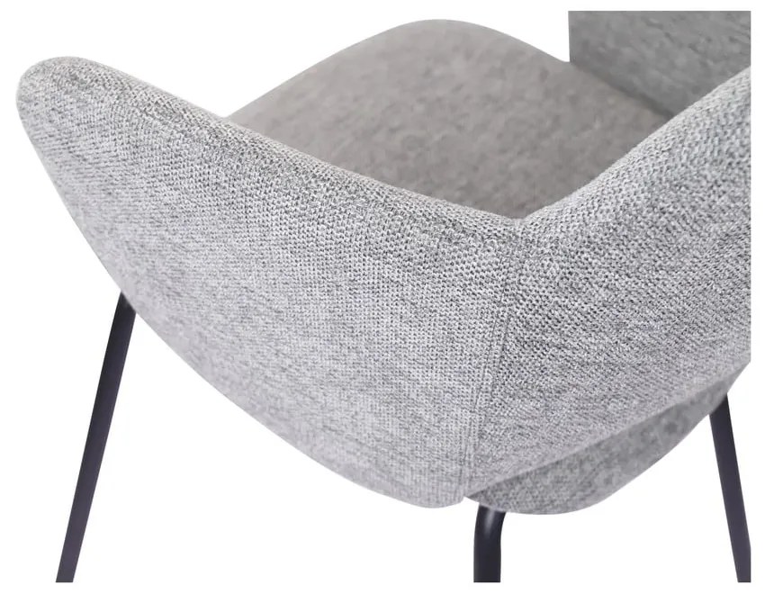 Svetlosivé čalúnené jedálenské kreslá v súprave 2 ks Rowley – Unique Furniture