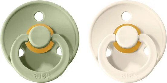 BIBS Colour cumlíky z prírodného kaučuku veľkosť 1: Sage - Ivory