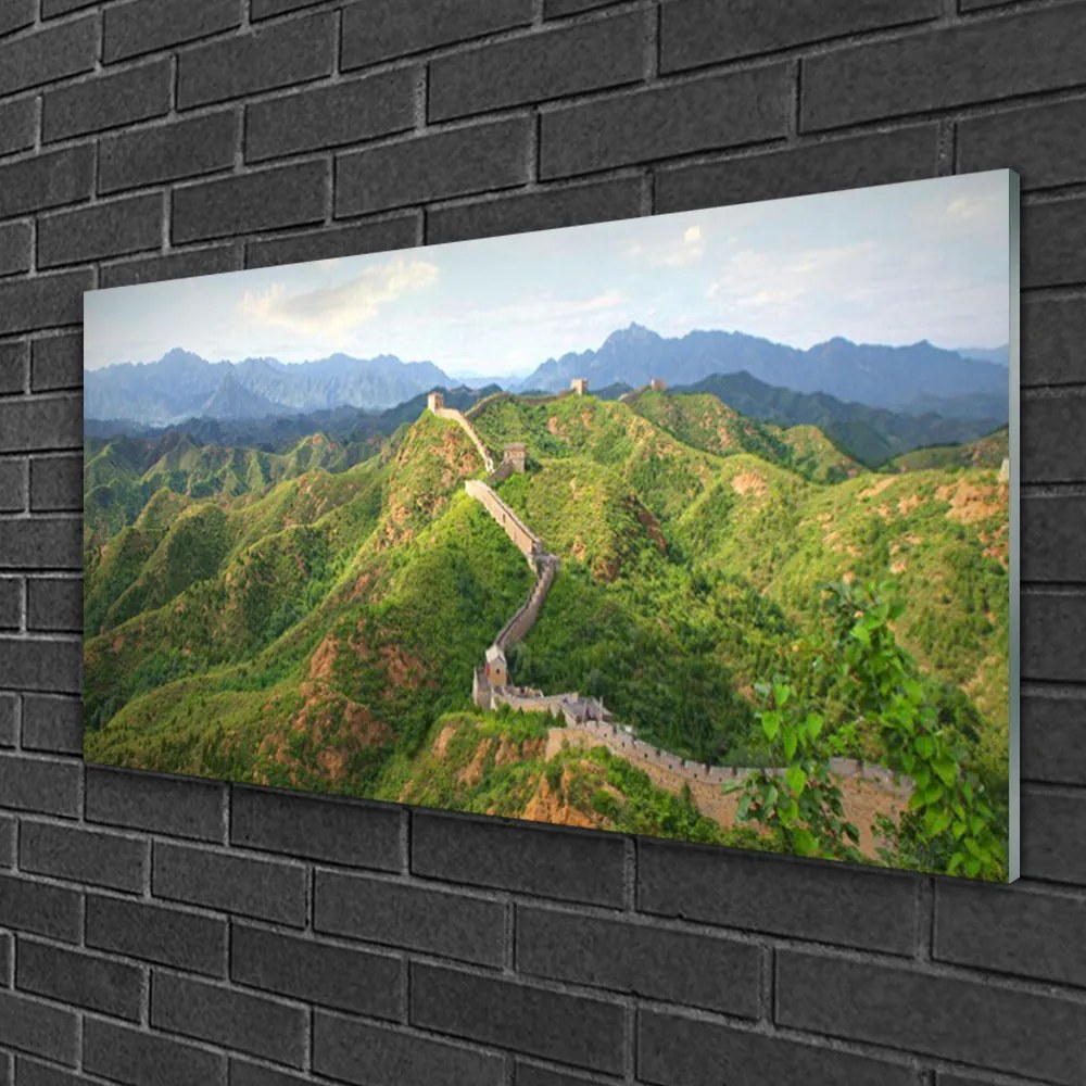 Obraz na skle Veľká múr hora krajina 100x50 cm